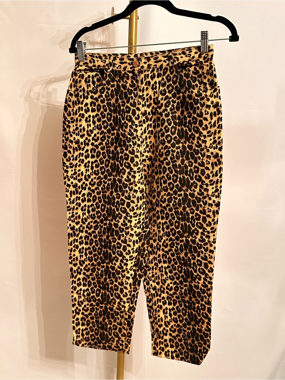 david brooks Leopard Print Skirt — Black & Tan